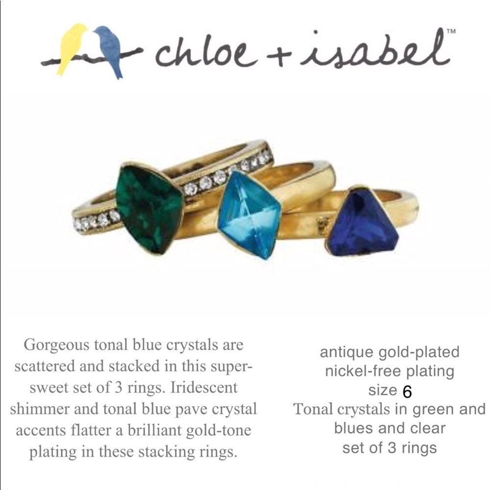 3️⃣Set 🆕 Le Rococo Stackable Rings c+i R052BG-6 - Picture 2 of 8